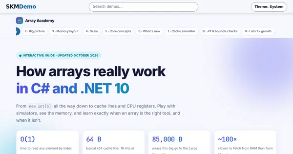 Preview of Array Academy: How Arrays Work in C# and .NET 10