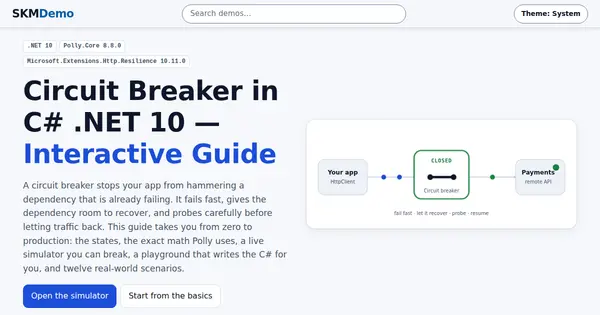 Preview of Circuit Breaker in C# .NET 10 — Interactive Guide